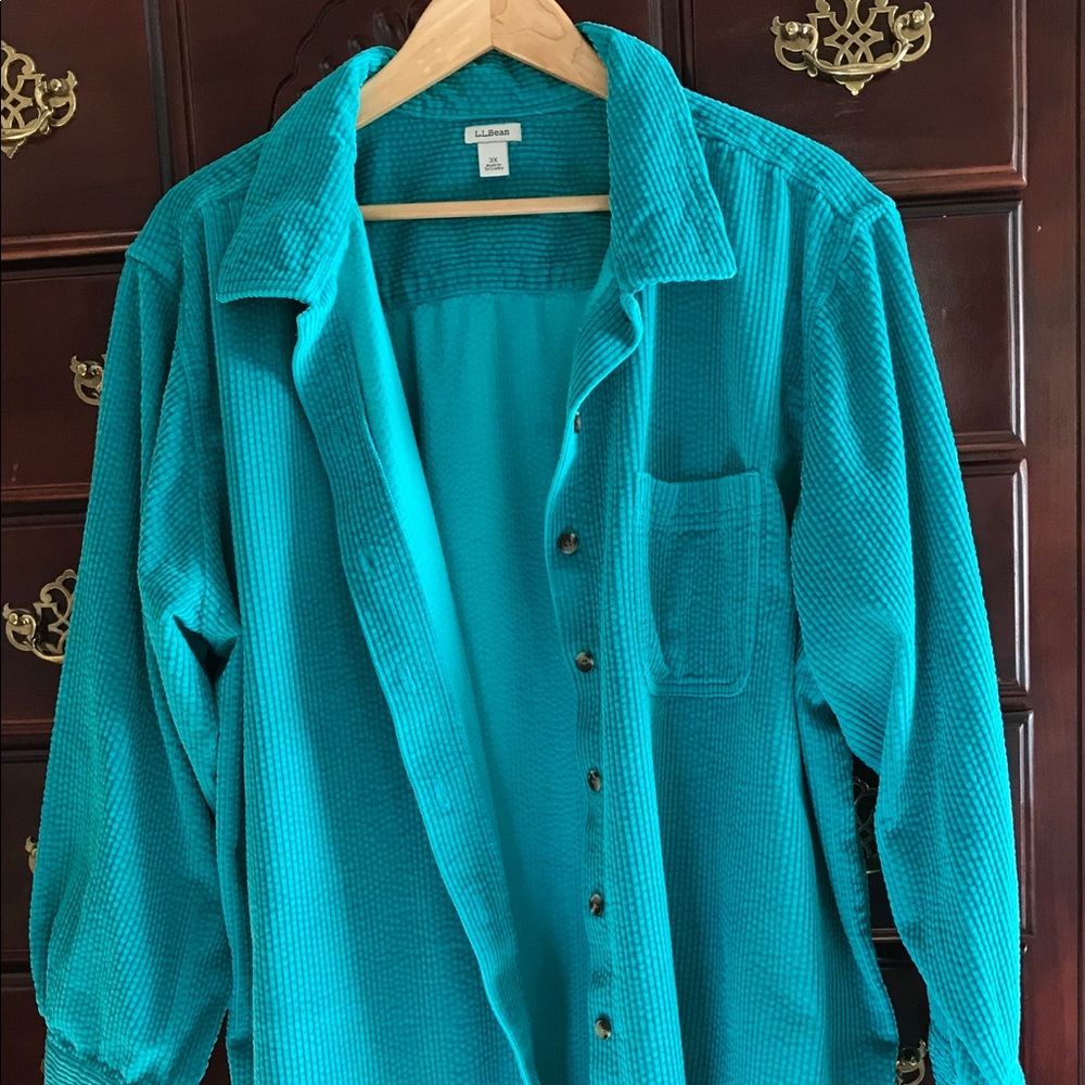 LL Bean Comfort Corduroy Shirt Size 3X